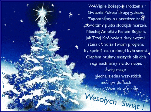 Pokryta śniegiem choinka na wigilię